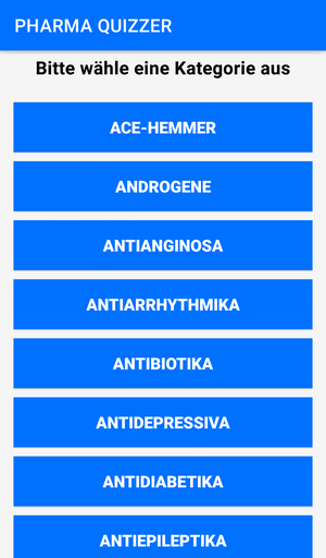 Pharmaquizzer Categories